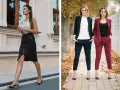 Eleganckie stylizacje na imprezę firmową: spódnica i top lub garnitur. Inspiracja, jak się ubrać na imprezę firmową mężczyzna.